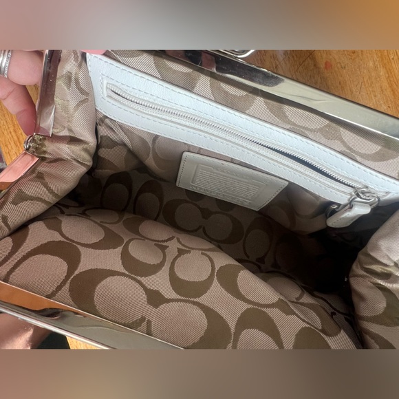 NWOT COACH SPECIAL EDITION MULTI COLORED POLKA DOT KISSLOCK FRAME SATCHEL BAG - Picture 9 of 9